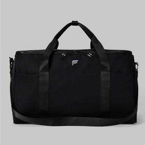 Fabletics Convertible Travel Bag Black Duffle Bag Garment Foldable Zipper Bag